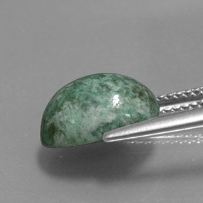 Maw-sit-sit verde natural de 4,23 ct, corte óvalo, opaco