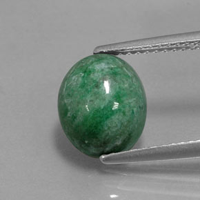 Maw-sit-sit verde natural de 3,61 ct, forma de corazón, opaco