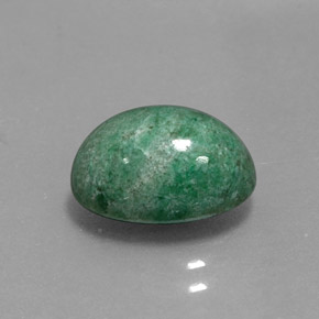 Maw-sit-sit verde natural de 4,13 ct, corte óvalo, opaco