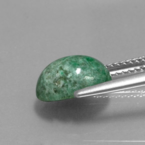 Maw-sit-sit verde natural de 3,14 ct, corte óvalo, opaco