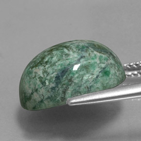 maw-sit-sit Verde natural de 10.21 ct, Corte Óvalo, Opaco