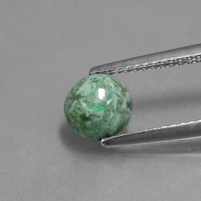 Maw-sit-sit verde natural de 1,22 ct, corte redondo, opaco