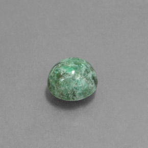 Maw-sit-sit verde natural de 1,22 ct, corte redondo, opaco