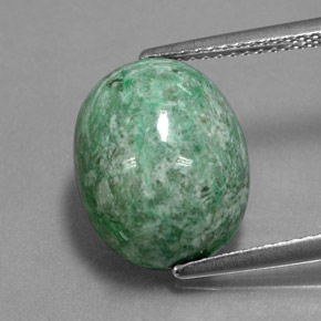 maw-sit-sit Verde natural de 8.84 ct, Corte Óvalo, Opaco