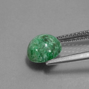 Maw-sit-sit verde natural de 1,88 ct, corte redondo, opaco