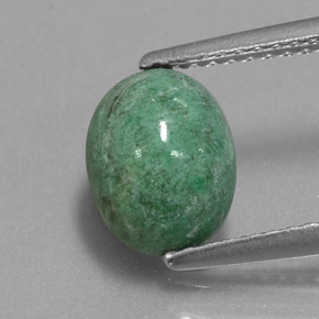 Maw-sit-sit verde natural de 2,13 ct, corte óvalo, opaco