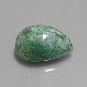 Maw-sit-sit verde natural de 4,70 ct, en forma de pera, opaco