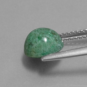 Maw-sit-sit verde natural de 2,26 ct, corte redondo, opaco