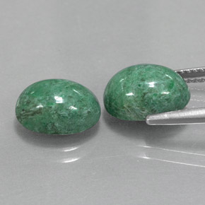 Gemas de maw-sit-sit Verde natural de  ct, Corte Óvalo, Opaco