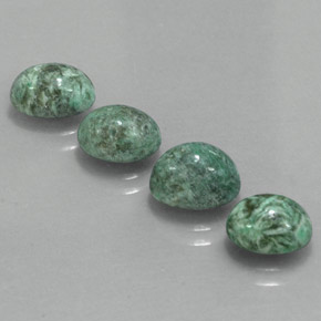 Gemas de maw-sit-sit verde natural de  ct, corte óvalo, opaco
