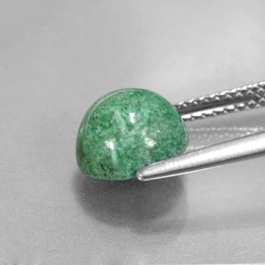 Maw-sit-sit verde natural de 3,18 ct, corte redondo, opaco