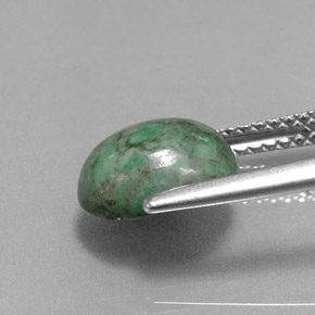 Maw-sit-sit verde natural de 2,36 ct, corte óvalo, opaco