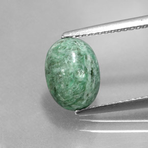 maw-sit-sit Verde natural de 2.71 ct, Corte Óvalo, Opaco