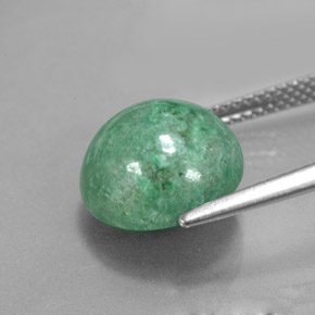 Maw-sit-sit verde natural de 6,62 ct, corte redondo, opaco