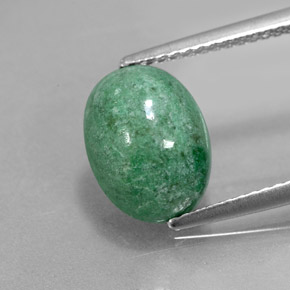 Maw-sit-sit verde natural de 3,74 ct, corte óvalo, opaco