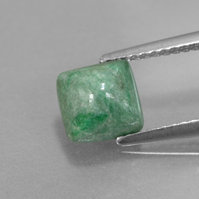 Maw-sit-sit verde natural de 2,13 ct, cuadrado, opaco