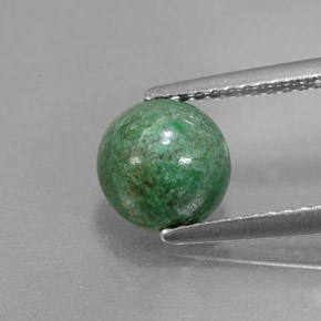 Maw-sit-sit verde natural de 1,79 ct, corte redondo, opaco