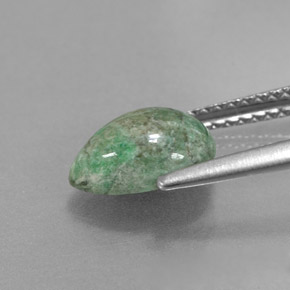 Maw-sit-sit verde natural de 1,82 ct, en forma de pera, opaco