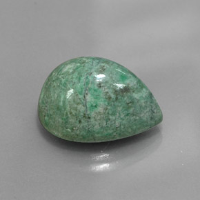 Maw-sit-sit verde natural de 15,87 ct, en forma de pera, opaco