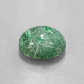 Maw-sit-sit verde natural de 4,55 ct, corte óvalo, opaco