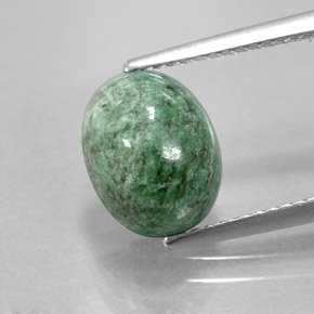 maw-sit-sit Verde natural de 3.47 ct, Corte Óvalo, Opaco