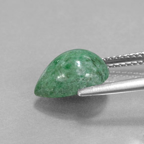 Maw-sit-sit verde natural de 3,25 ct, en forma de pera, opaco