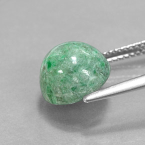maw-sit-sit Verde natural de 5.47 ct, Corte Redondo, Opaco