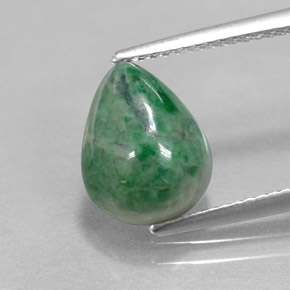 maw-sit-sit Verde natural de 3.94 ct, En forma de pera, Opaco