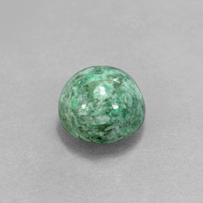 Maw-sit-sit verde natural de 3,18 ct, corte redondo, opaco