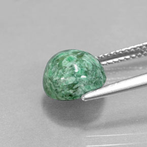 Maw-sit-sit verde natural de 3,18 ct, corte redondo, opaco