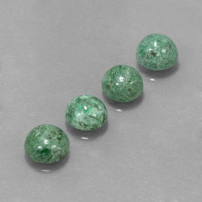 Gemas de maw-sit-sit verde natural de  ct, corte redondo, opaco