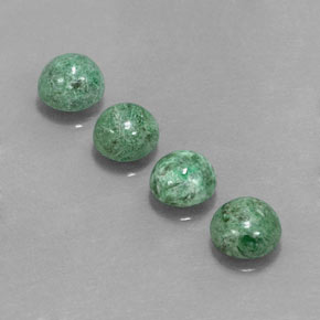 Gemas de maw-sit-sit verde natural de  ct, corte redondo, opaco