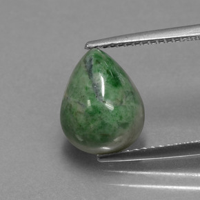 maw-sit-sit Verde natural de 3.94 ct, En forma de pera, Opaco