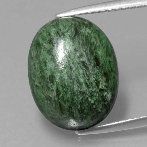 maw-sit-sit Verde oscuro natural de 9.52 ct, Corte Óvalo, Opaco
