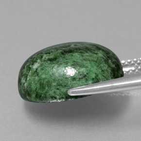 maw-sit-sit Verde oscuro natural de 9.52 ct, Corte Óvalo, Opaco