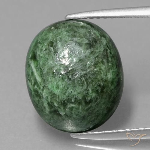 9.55ct Natural Verde pino pálido maw-sit-sit, Ovalada, Opaco