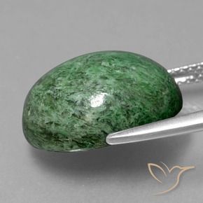 maw-sit-sit Verde pino natural de 12.12 ct, Ovalada, Opaco