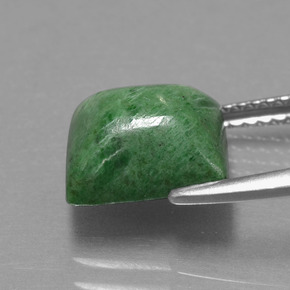 Maw-sit-sit verde natural de 3,67 ct, baguette, opaco