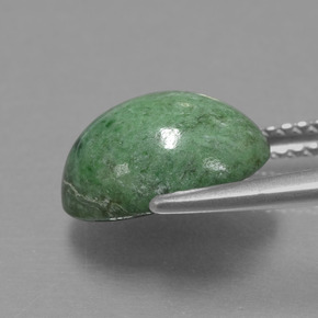Maw-sit-sit verde natural de 4,08 ct, corte óvalo, opaco