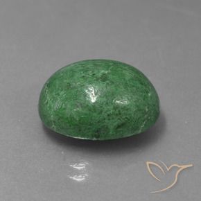 maw-sit-sit Verde medio natural de 10.46 ct, Ovalada, Opaco