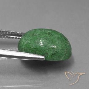 maw-sit-sit Verde medio natural de 10.46 ct, Ovalada, Opaco