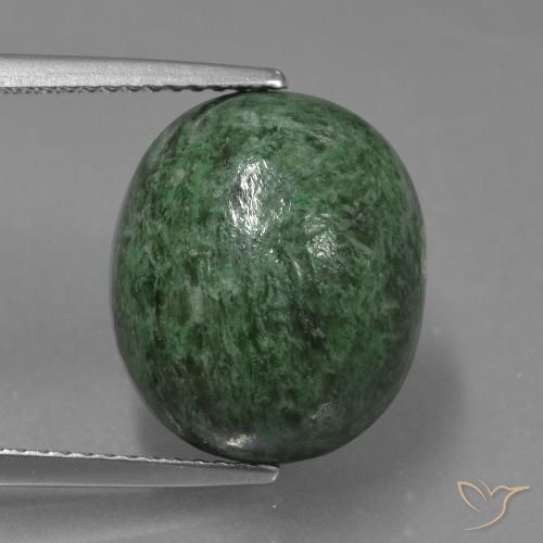 13.37ct Natural Verde pino pálido maw-sit-sit, Ovalada, Opaco