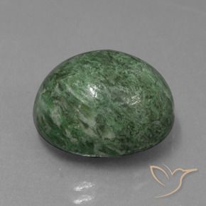 maw-sit-sit Verde grisáceo intenso natural de 14.49 ct, Ovalada, Opaco