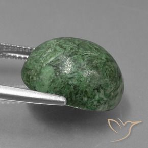 maw-sit-sit Verde grisáceo intenso natural de 14.49 ct, Ovalada, Opaco