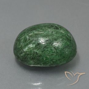 maw-sit-sit Verde medio natural de 13.63 ct, Ovalada, Opaco