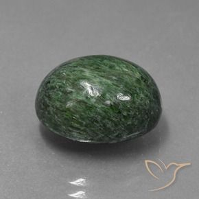 maw-sit-sit Verde grisáceo intenso natural de 10.86 ct, Ovalada, Opaco