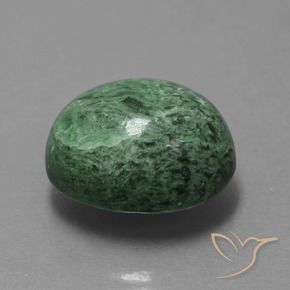 maw-sit-sit Verde medio natural de 15.03 ct, Ovalada, Opaco