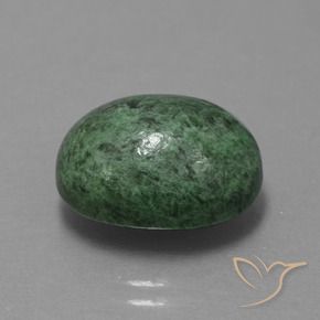 maw-sit-sit Verde terroso natural de 11.86 ct, Ovalada, Opaco