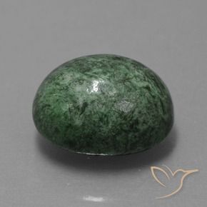 maw-sit-sit Verde terroso natural de 15.84 ct, Ovalada, Opaco