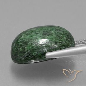maw-sit-sit Verde pino pálido natural de 9.69 ct, Ovalada, Opaco